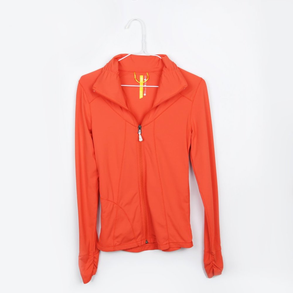 Lolë Orange Collared Long sleeve Zip-Up XS